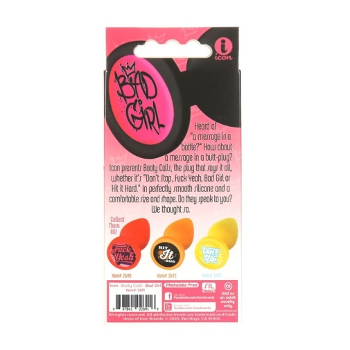 Icon Brands - Booty Talk Bad Girl Plug - Black photo