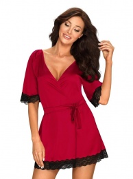 Obsessive - Sensuelia Robe - Red - L/XL photo