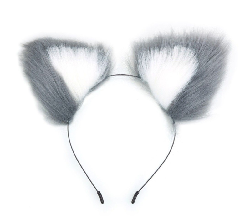 MT - Screwed Tail Plug with Cat Ears - Dark Grey photo