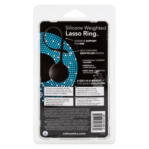 CEN - Weighted Lasso Cock Ring - Black photo