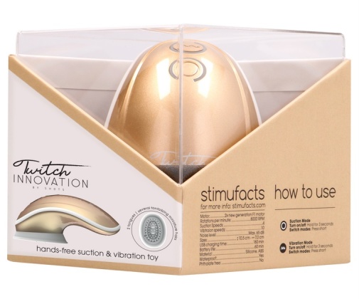 Innovation - Twitch Suction Vibrator - Gold photo