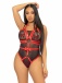 Leg Avenue - Filthy Gorgeous Harness Teddy - Red - S photo-5