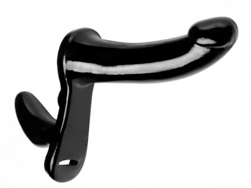 Strap U - Plena Noir 可调整穿戴式双头假阳具 - 黑色 照片