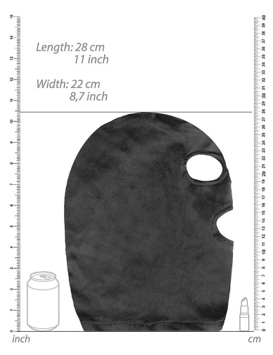 Ouch - 丝绒开眼开嘴束缚头套 照片