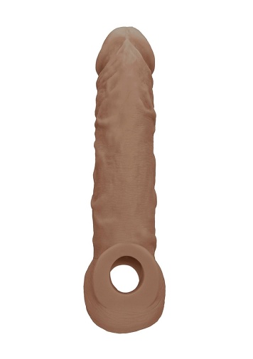 RealRock - Penis Sleeve 8" - Brown photo