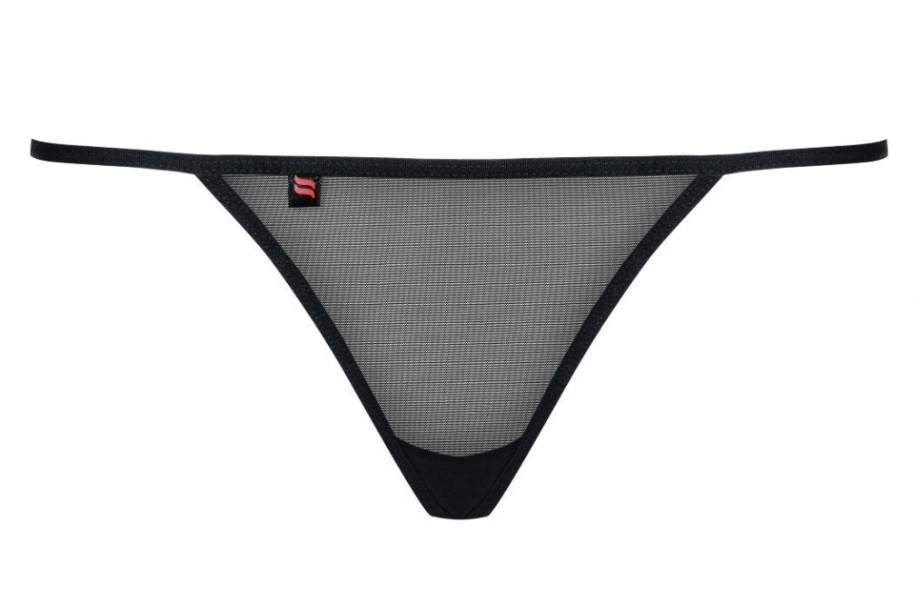 Designers can work wonders! Even plain, black thong can be a... Obsessive - Luiza Thong - Black - L/XL photo-7