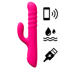 Lovense - Velvo Rotating Beaded Rabbit Vibrator - Pink photo
