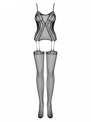Obsessive - Bodystocking F227 - Black - S/M/L photo