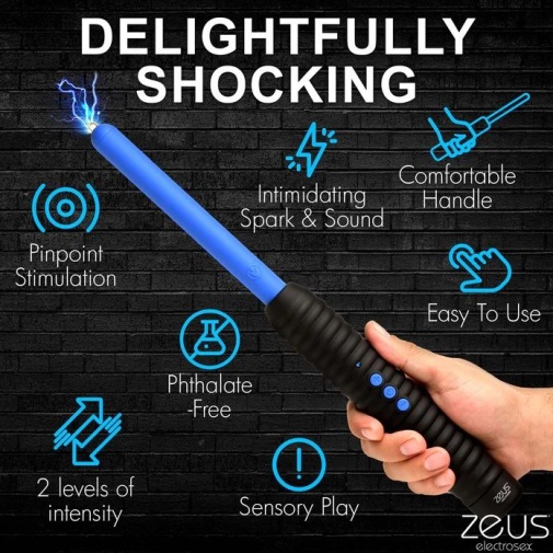 Zeus Electrosex - Shock Rod E-Stim Wand - Blue 照片