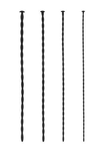 Ouch - Spiral Screw Urethral Plug Set - Black photo