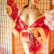 KR - Oiran Mini Kimono KRW-182 - Red photo-4