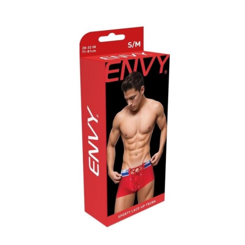 Envy - Sporty Lace-Up Trunk - Red - M/L 照片