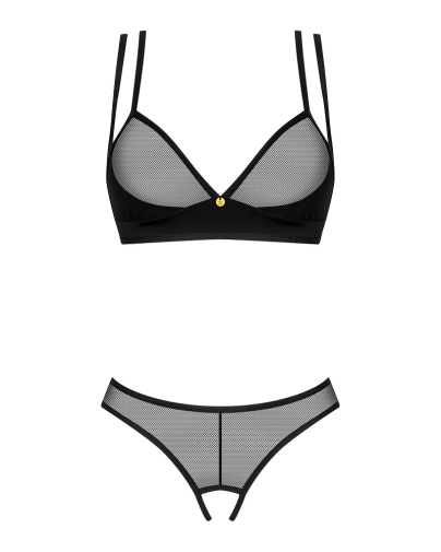 Obsessive - Nesari Crotchless Set - Black - XS/S photo