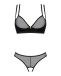 Obsessive - Nesari Crotchless Set - Black - XS/S photo-3