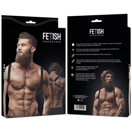 Fetish Submissive - Back Chest Male Harness - Black photo
