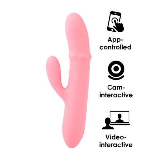 SVAKOM - Mora Neo Interactive Rabbit Vibrator - Peach Pink photo