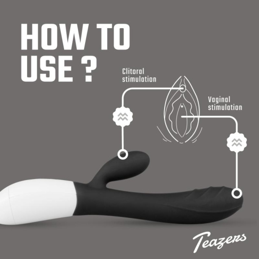 Teazers - Tarzan Rabbit Vibrator - Black photo