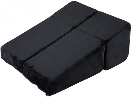 MT - 不规则法兰绒性爱姿势家具枕 - 黑色 照片