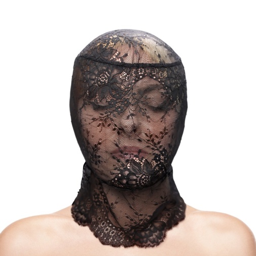 NS Novelties - Taboo Lace Hood - Black photo