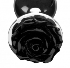 Booty Sparks - Rose Butt Plug L-size - Black photo