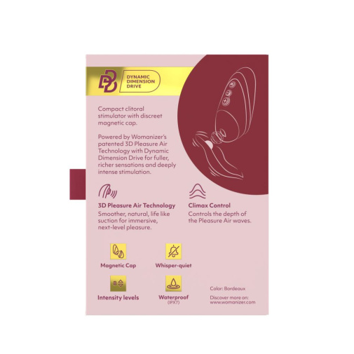 Womanizer - Next Liberty 3D Pleasure Air Stimulator - Bordeaux photo