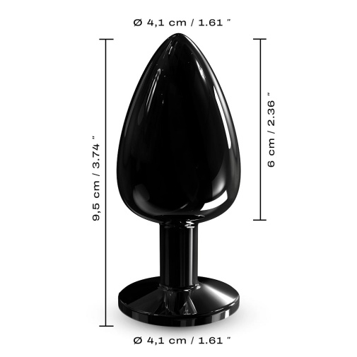 Dorcel - Metal Diamond Anal Plug L - Black photo