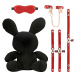 S-Line - Bondage Rabbit Velvet Toy - Black 照片-5