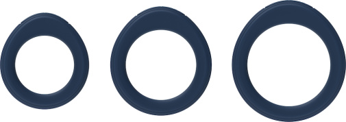 SVAKOM - Trioo Silicone Cock Ring Set - Dark Blue photo