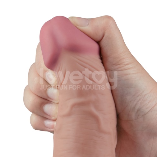 Lovetoy - 9.5" Real Softee Vibro Dildo - Flesh photo