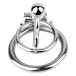 FAAK - Chastity Cage w Urethral Plug - Silver 照片-9