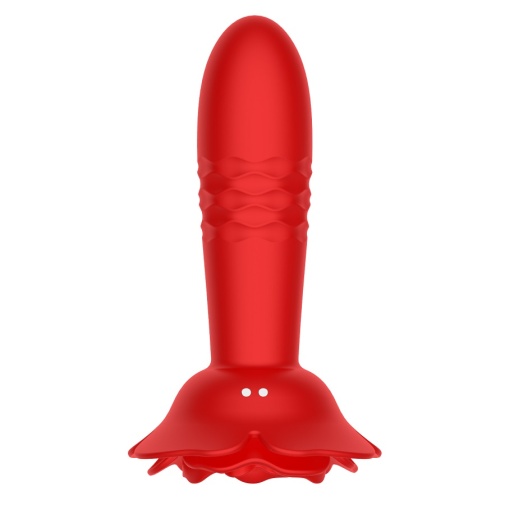 Secwell - Rose Thrusting Vibro Plug - Red photo