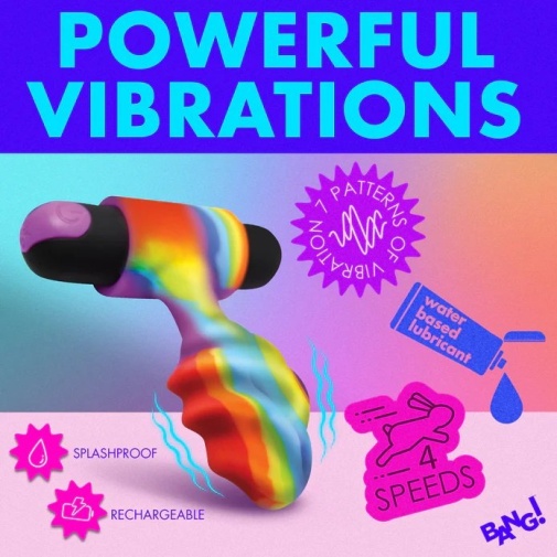 Bang! - Rainbow Vibro Butt Plug 照片