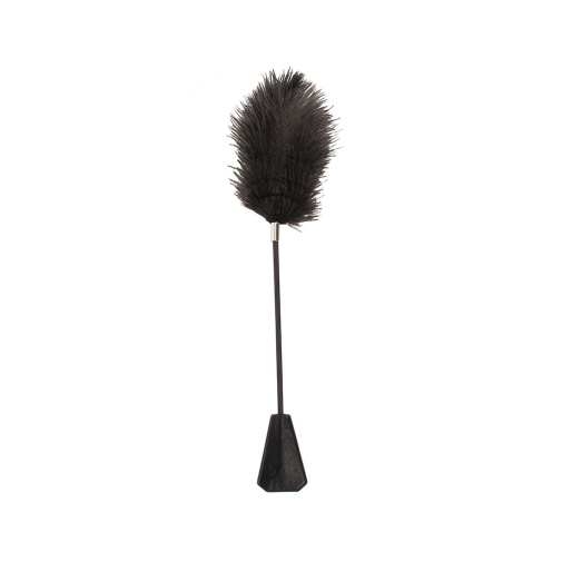 Chisa - Crop w Feathers - Black photo