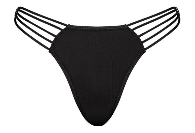 Underneath - Coco Thong Set 3 pcs - Black - S/M photo