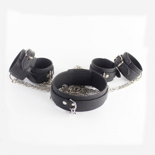XFBDSM - Bondage Collar Harness SM Set photo