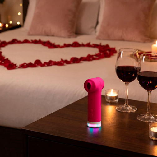 Lovense - Fizz 吸啜拍打雙頭口交模擬按摩器 - 粉紅色 照片