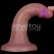Lovetoy - 6'' 双层柔软震动假阳具 - 肉色 照片-2