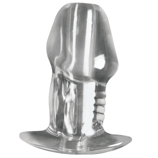 Master Series - Dicked Hollow Plug XL - Clear photo