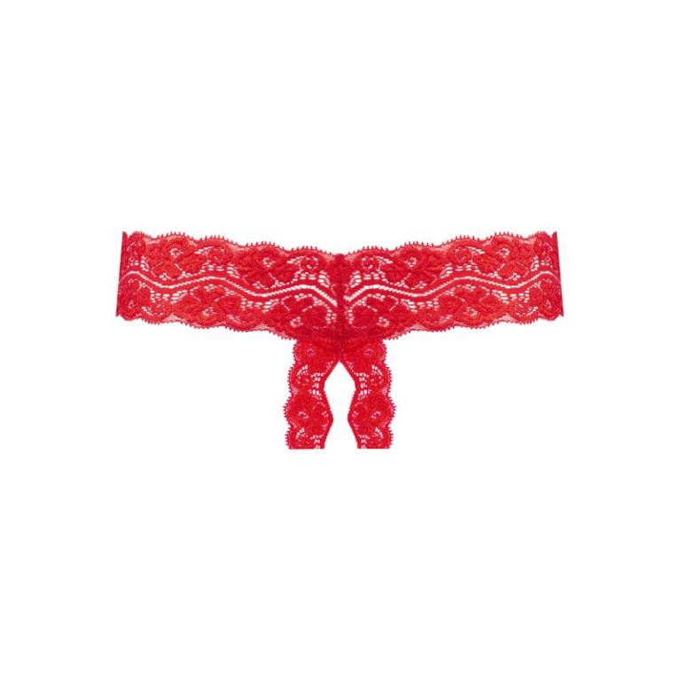 Underneath - Kyra Crotchless Thong - Red - S/M photo