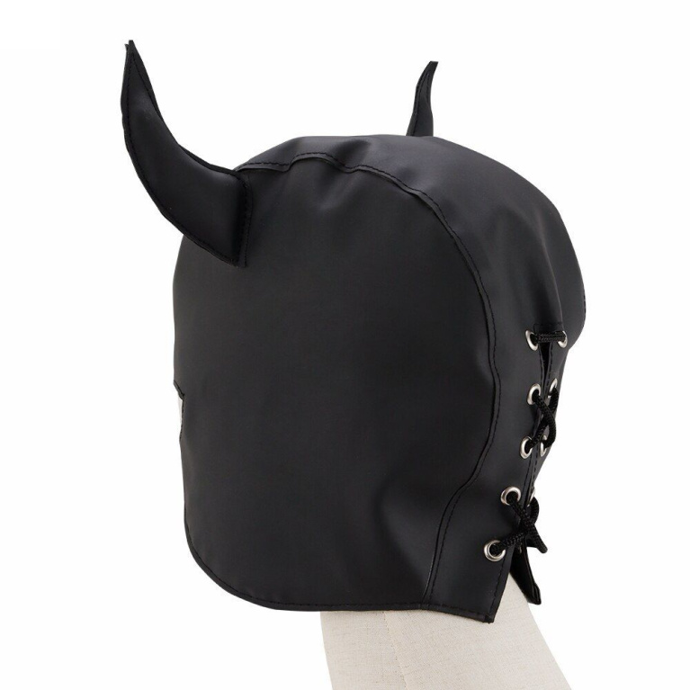 MT - Bull Horns Mask - Black photo