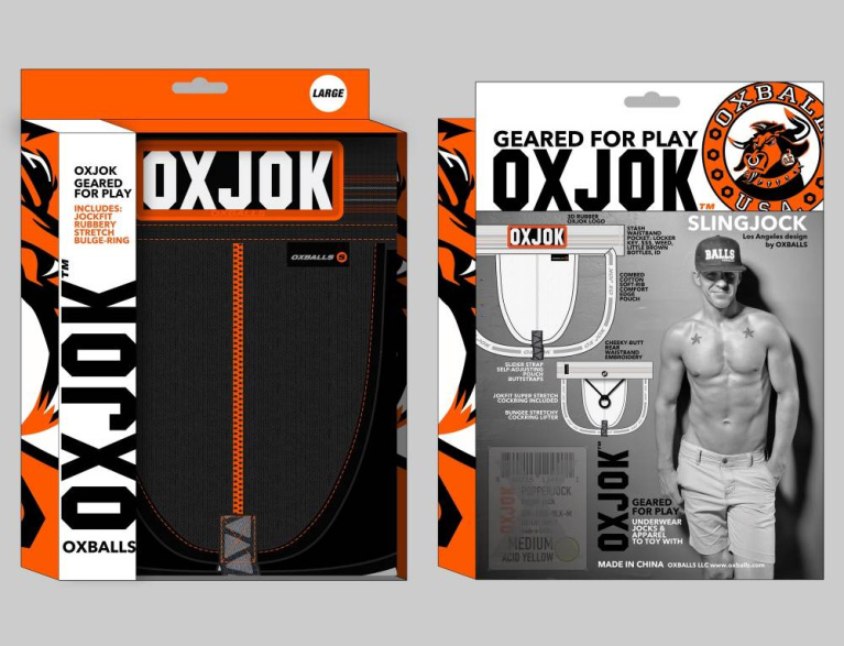 Oxjok - 內置陰莖環男仕護襠 - 黑鐵色 - 細碼 照片