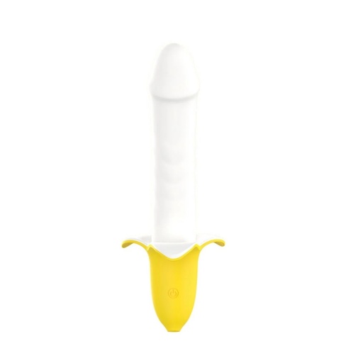 YY Horse - Thrusting Banana Vibrator - Yellow photo