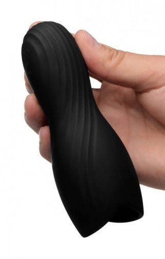 Trinity Vibes - Silicone Penis Head Pleaser - Black photo