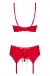 Obsessive - Jolierose 3-pcs Set - Red - S/M photo-8