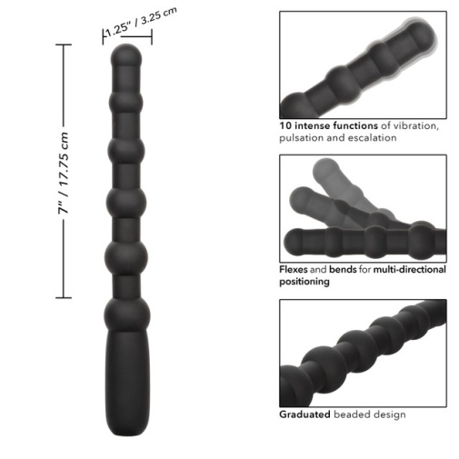 CEN - X-10 震动肛门串珠 - 黑色 照片
