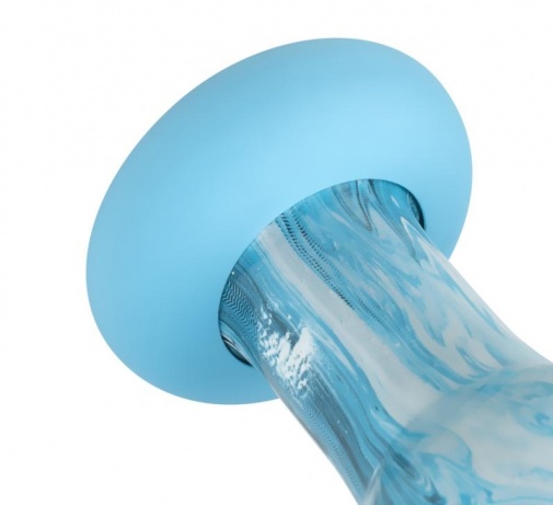 Gildo - Ocean Curl Glass Butt Plug - Blue photo
