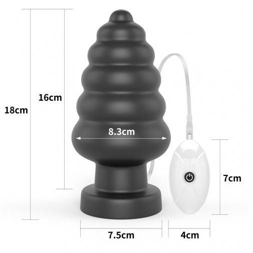 Lovetoy - 7" King Sized Vibro Anal Cracker - Black photo