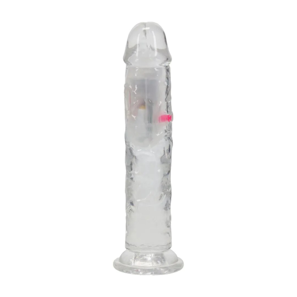 RealRock - 7" LED Vibro Dildo - Clear 照片-4