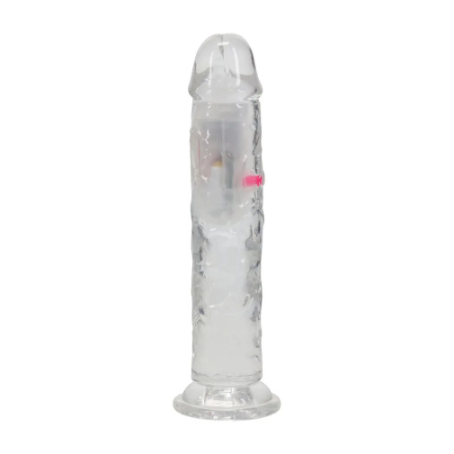 RealRock - 7" LED Vibro Dildo - Clear 照片
