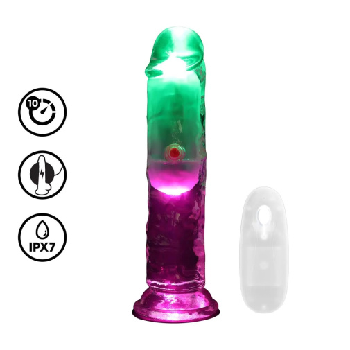 RealRock - 6" LED Vibro Dildo - Clear 照片